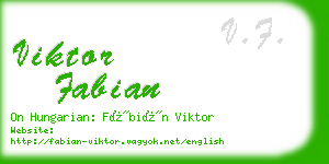 viktor fabian business card